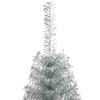vidaXL &Aacute;rbol de Navidad Artificial Preiluminado Plateado 150 cm PET