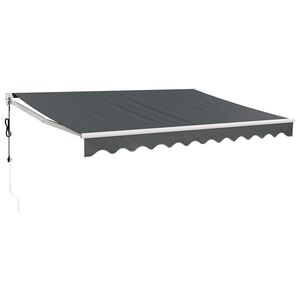 vidaXL Toldo retr&aacute;ctil autom&aacute;tico gris antracita 3x2,5 m