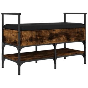 vidaXL Zapatero madera ingenier&iacute;a roble ahumado 85,5x42x57,5 cm