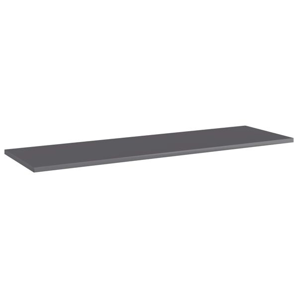 vidaXL Estante estantería 4 uds contrachapada gris brillo 100x30x1,5cm