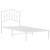 vidaXL Estructura cama sin colch&oacute;n con cabecero metal blanco 80x200 cm