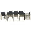 vidaXL Conjunto de Comedor de Jard&iacute;n 9 pcs Gris Claro