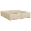 vidaXL Cama box spring con colch&oacute;n tela color crema 200x200 cm