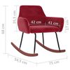 vidaXL Silla mecedora de terciopelo rojo vino tinto