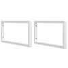 vidaXL Soportes estante de lavabo 2uds tejado rectangular acero blanco