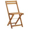 vidaXL Mesa y sillas bistró plegables 3 pzas y cojines madera maciza