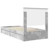 vidaXL Cama con almacenamiento con cabecera Gris Concreto 90 x 190 cm