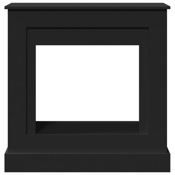 vidaXL Borde de chimenea madera ingenier&iacute;a negro 90x30x90 cm