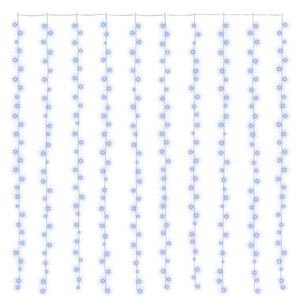 vidaXL Cortina luces car&aacute;mbano 3x3 m 300 LEDs azul 8 funciones