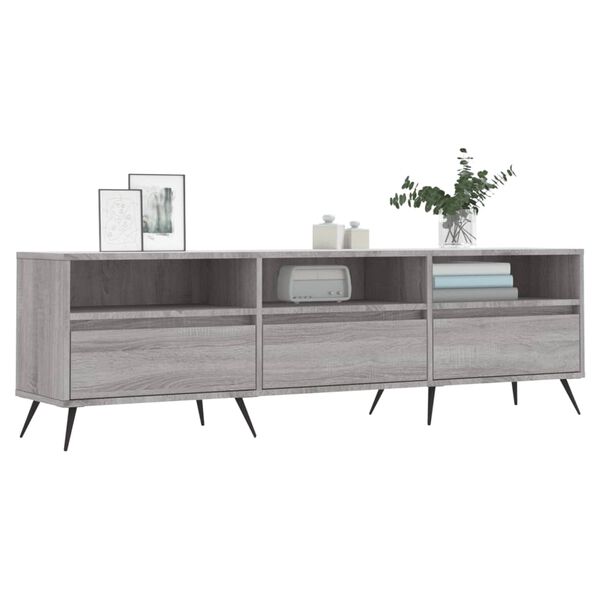vidaXL Mueble para TV madera contrachapada gris Sonoma 150x30x44,5 cm