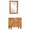 vidaXL Conjunto de armarios de ba&ntilde;o 2 piezas madera maciza de acacia