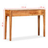 vidaXL Mesa consola de madera maciza 118x30x80 cm