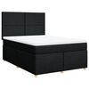 vidaXL Cama box spring con colch&oacute;n tela negro 140x200 cm