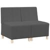 vidaXL Unidad de Sof&aacute; Modular sin Brazos 2 uds. Gris oscuro