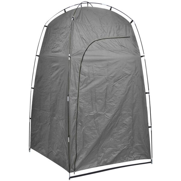 vidaXL Carpa para ducha/WC/vestidor gris