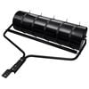 vidaXL Rodillo de c&eacute;sped de arrastre con abrazaderas aireadoras hierro negro 63 L