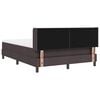 vidaXL Cama tipo Box Spring Marr&oacute;n Oscuro 200 x 140 cm Poli&eacute;ster