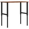 vidaXL Banco de trabajo rectangular madera maciza 100x60x(71,5-98) cm