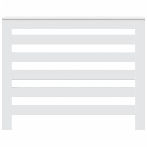 vidaXL Cubierta de radiador madera de ingenier&iacute;a blanco 104x20x82 cm