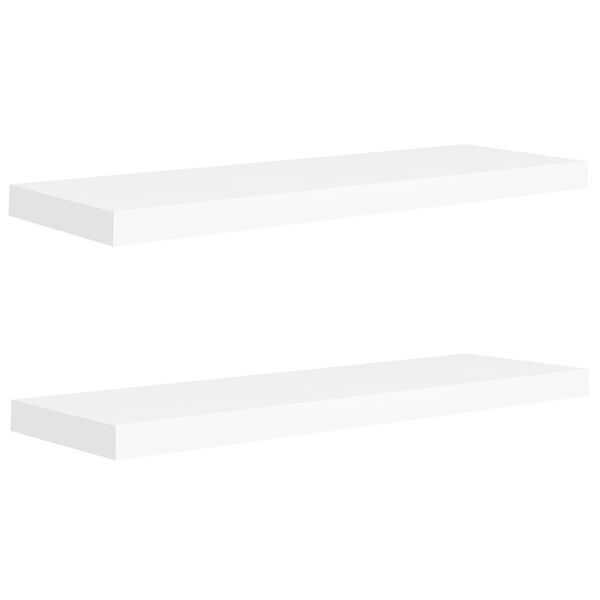 vidaXL Estantes flotantes de pared 2 uds MDF blanco 80x23,5x3,8 cm