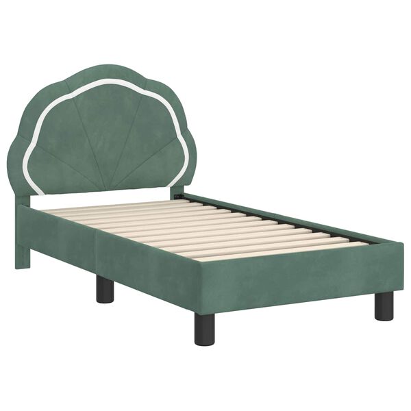 vidaXL Estructura de cama para ni&ntilde;os peque&ntilde;os con cabecera Verde Mar