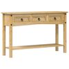 vidaXL Mesa consola "Corona" 114x34,5x73 cm Madera maciza de pino