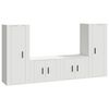 vidaXL Set de muebles para TV 4 piezas madera contrachapada blanco