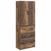vidaXL Juego de armarios 2 pcs Madera envejecida 66 x 34,5 x 87 cm