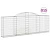 vidaXL Cestas de gaviones 15 uds forma arco hierro 300x30x100/120 cm