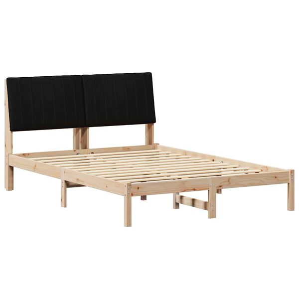 vidaXL Estructura de cama Marr&oacute;n 135 x 190 cm Madera de pino macizo