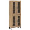 vidaXL Aparador alto 2 pcs Roble artisan 69,5 x 34 x 180 cm