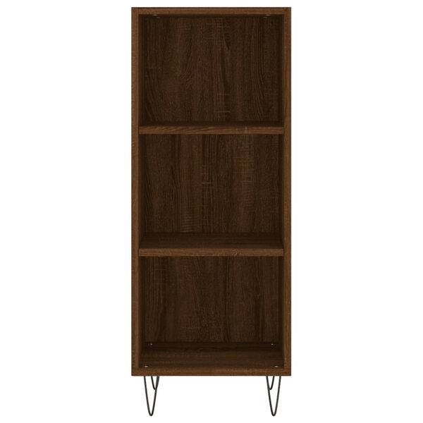 vidaXL Aparador de madera de ingenier&iacute;a marr&oacute;n roble 34,5x32,5x90 cm