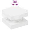 vidaXL Mesa de centro giratoria 360 grados blanco 50x50x34,5 cm