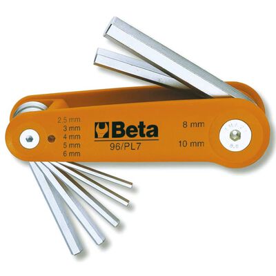 Beta Tools Juego de llaves hexagonales acodadas 96/PL7 cromadas