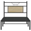 vidaXL Estructura de cama sin colch&oacute;n madera roble Sonoma 90x200 cm
