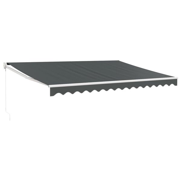 vidaXL Toldo retr&aacute;ctil aluminio y tela gris antracita 4x3 m