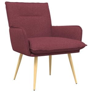 vidaXL Sill&oacute;n Rojo vino Tela
