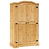vidaXL Armario madera de pino Mexicano estilo Corona 2 Puertas