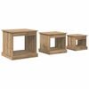 vidaXL Mesa de Caf&eacute; 3 pcs Roble artisan 48 x 45 x 45 cm