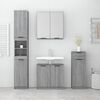 vidaXL Set de armario de ba&ntilde;o 4 pzas madera contrachapada gris sonoma