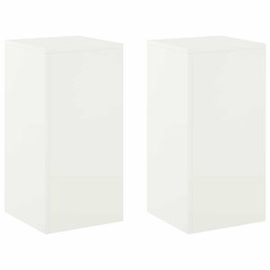 vidaXL Soporte de plantas 2 pcs Blanco 30 x 30 x 60 cm Acero