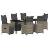 vidaXL Conjunto de Comedor de Jard&iacute;n 7 pcs Gris rat&aacute;n sint&eacute;tico