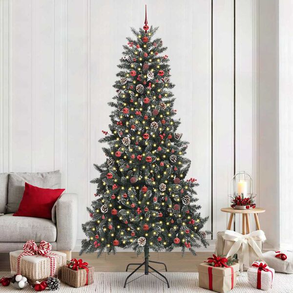 vidaXL &Aacute;rbol de Navidad artificial Verde 240 cm PVC, Pl&aacute;stico y Acero