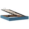 vidaXL Cama con almacenamiento y LED Azul Oscuro 160 x 200 cm