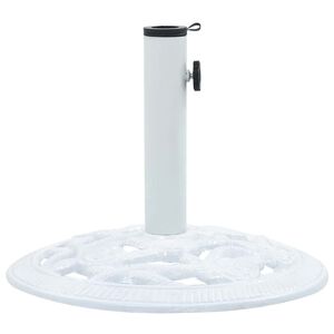 vidaXL Base de sombrilla de hierro fundido blanco 9 kg 40 cm