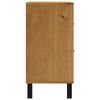 vidaXL Aparador con puerta de vidrio FLAM madera de pino 80x40x80 cm