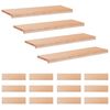 vidaXL Alfombras para escalones 16 uds. 100 x 30 x 2 cm Natural