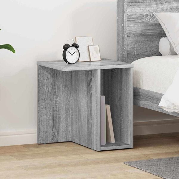 vidaXL Mesa Auxiliar Gris Sonoma 37 x 32 x 40 cm Madera de ingenier&iacute;a