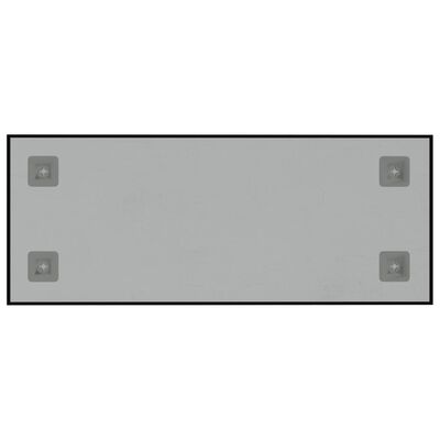 vidaXL Pizarra magnética de pared vidrio templado negro 50x20 cm