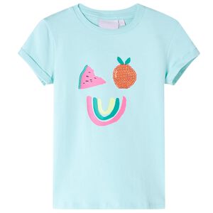 vidaXL Camiseta infantil aguamarina claro 116
